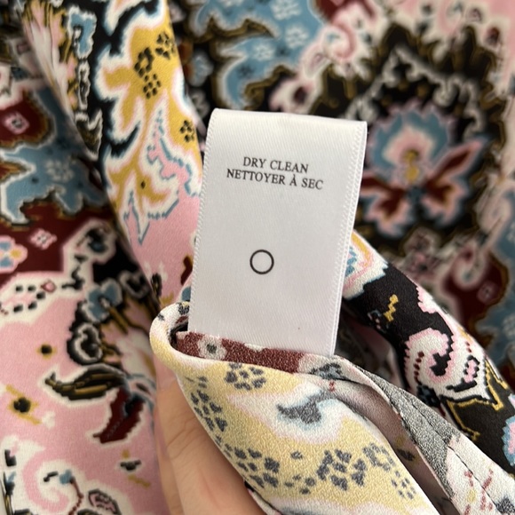 A.L.C. Silk patterned tank with ties - women’s size 2 100% silk - tie neck - Picture 9 of 10